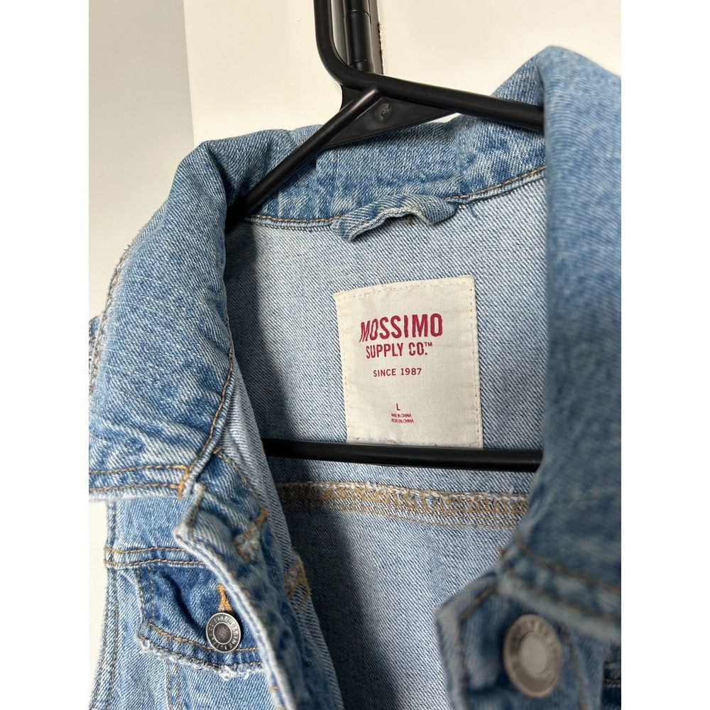 MOSSIMO Women's Denim Vest, Grunge Style, Boho, Sleeveless Vest, Size L, Vintage
